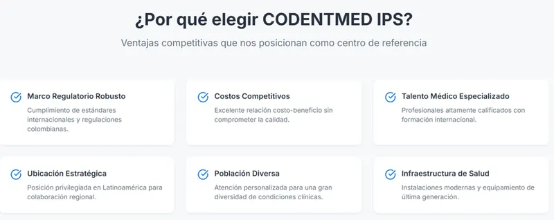 Antes: respaldo y reseñas en el sitio anterior de CODENTMED IPS.