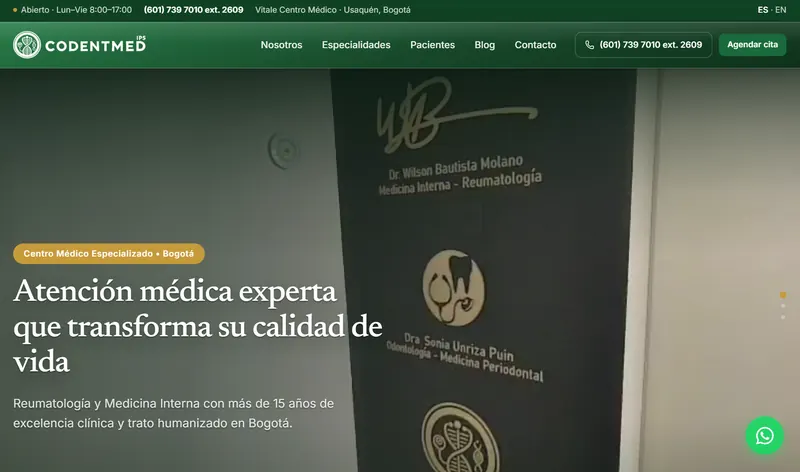 Hoy: portada en la propuesta nueva de CODENTMED IPS.